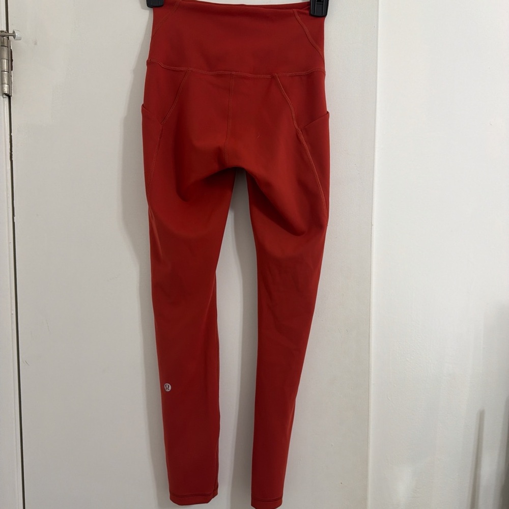 Lululemon Burnt Orange High-Waisted Leggings - Picture 2 of 2